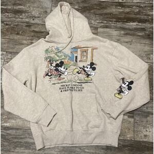 Women's Disney Mickey And Minnie Mouse Places To Go Friends Hoodie Size Small